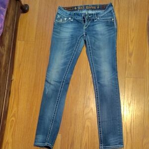 Rock Revival Women's Distressed Blue Skinny Jeans